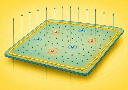 Fractional Hall effect: a two-dimensional electron system forms fractionally charged excitations under a strong magnetic field.