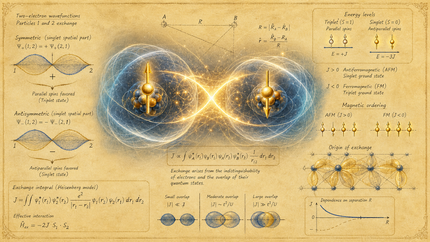 Exchange interaction as overlap between neighboring quantum states.